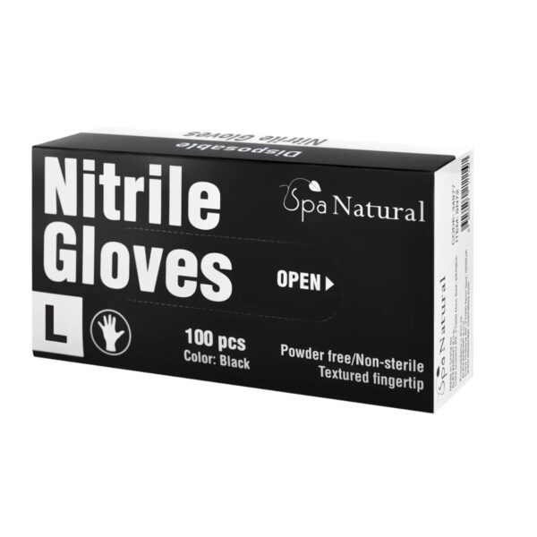 Spa Natural Nitrilne Rukavice Crne - Image 3