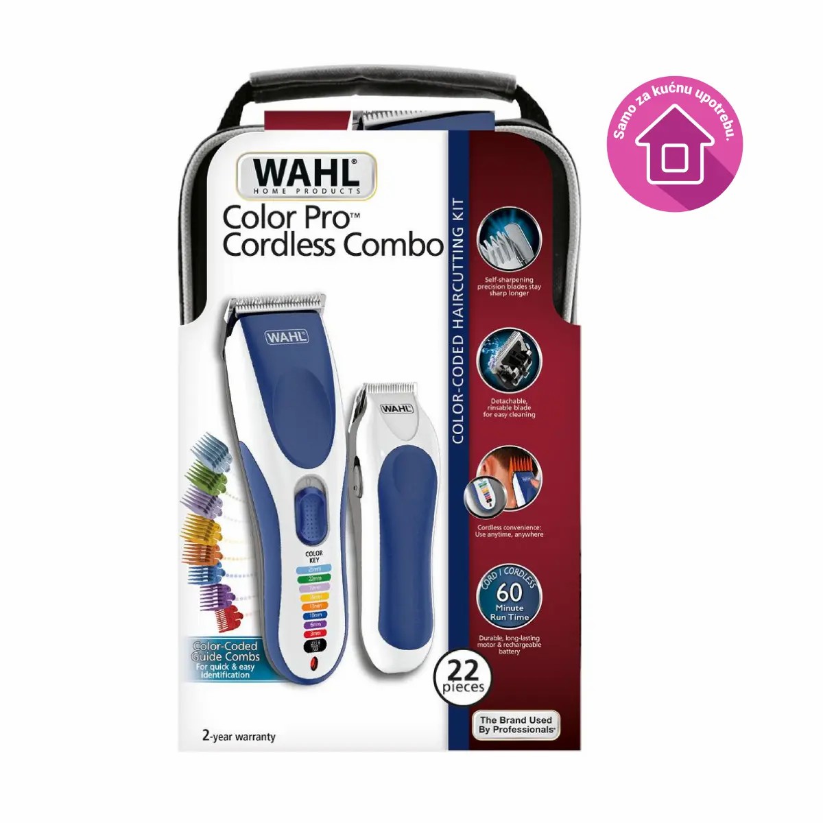 Wahl Home Set Mašinica+Trimer Cordless Combo Color Pro - Slika 2